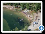 Aerial view of finish line